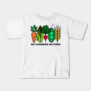 No Farmers No Food Kids T-Shirt